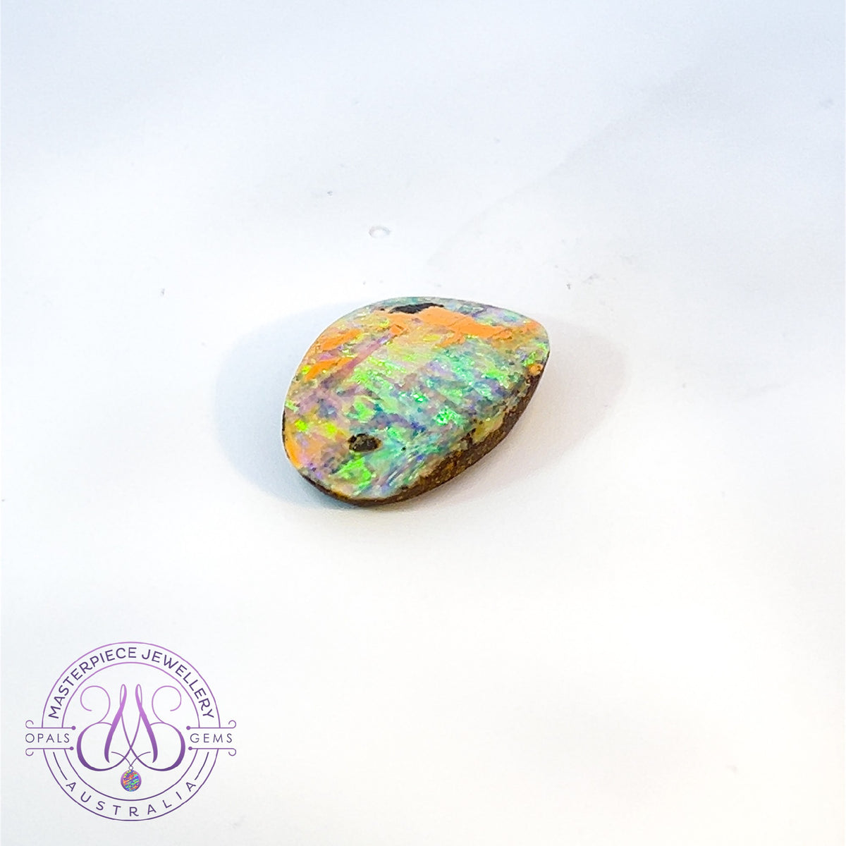 Loose Boulder Opal 11.32ct freeform green flash