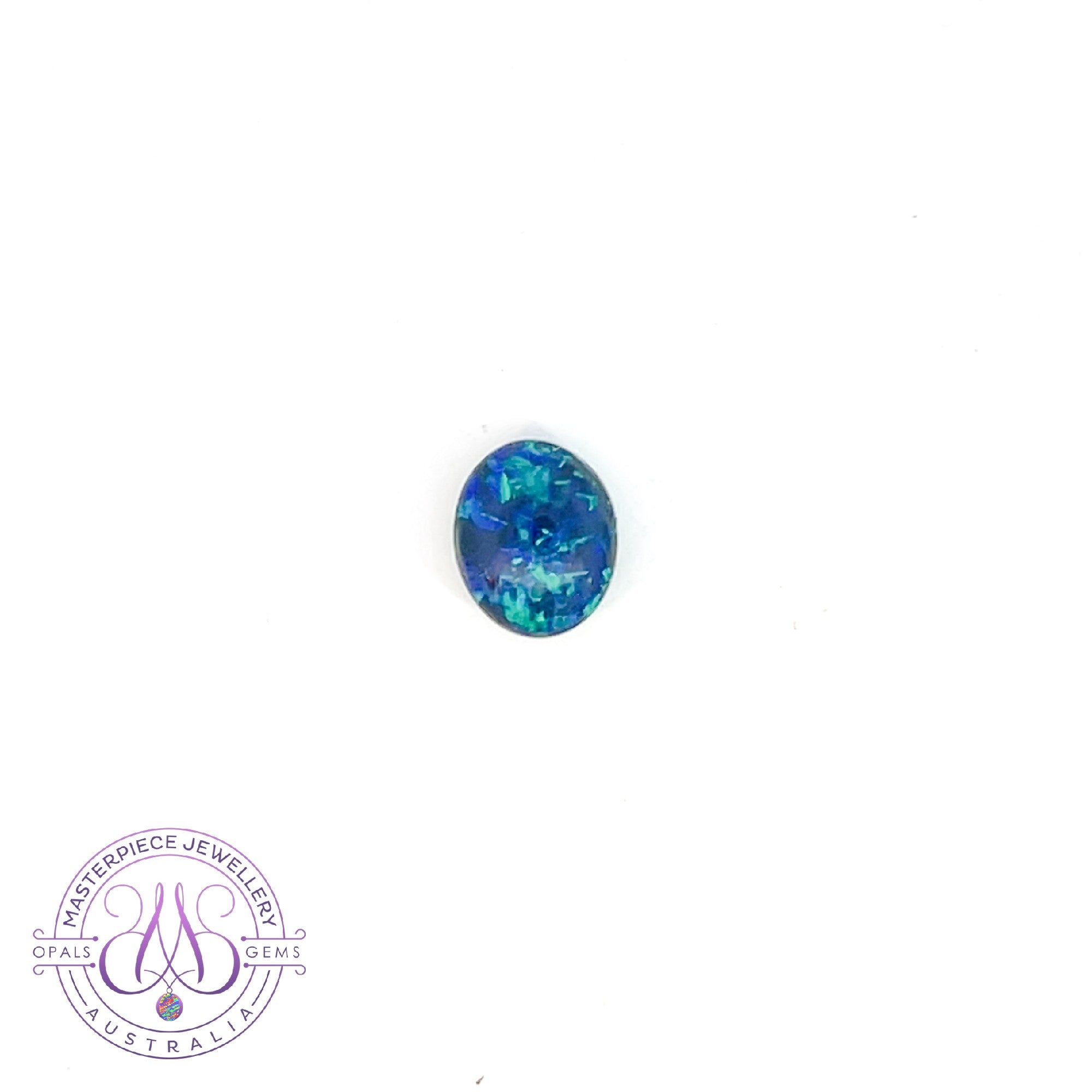 Black opal green blue 3.17ct