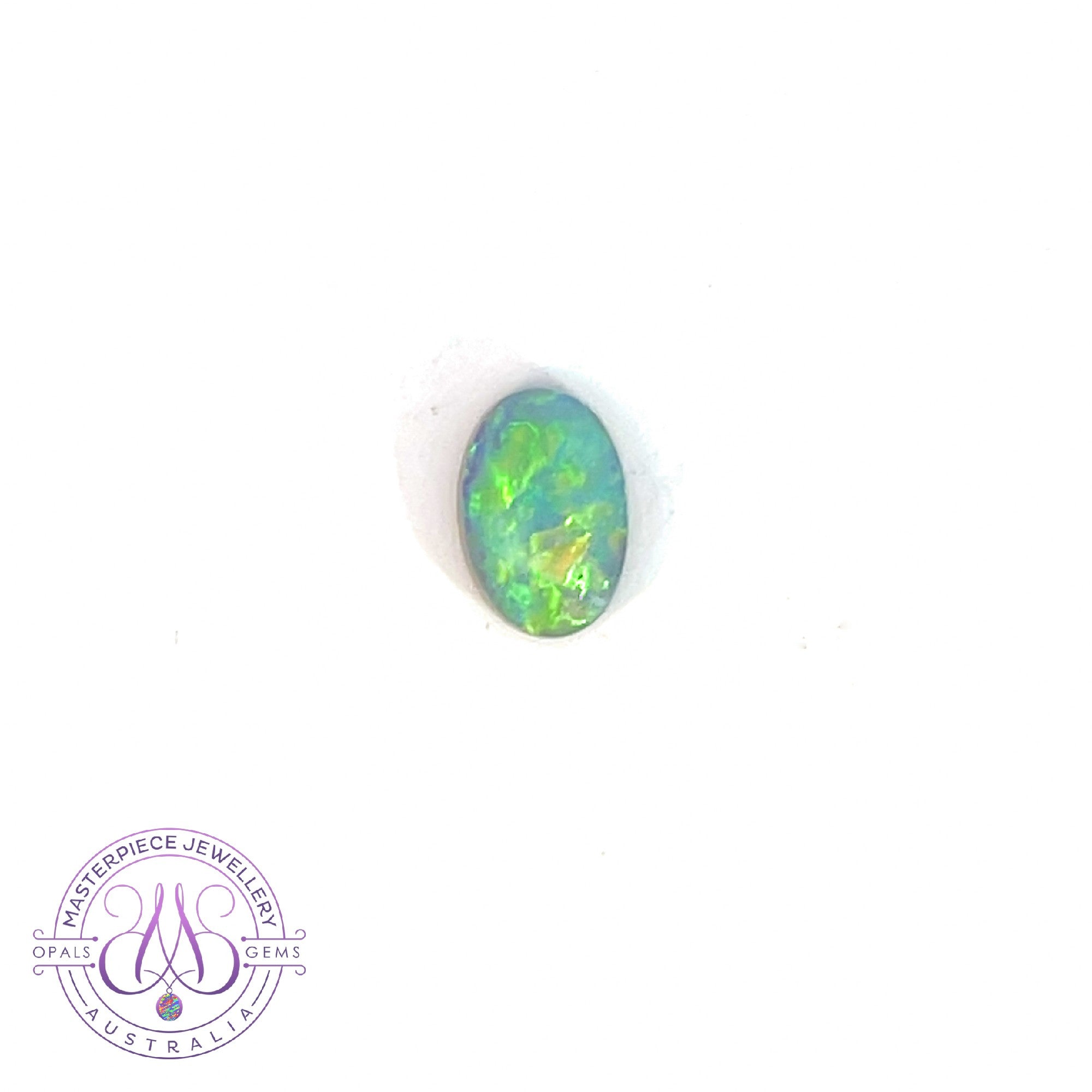Oval Black Opal Green Yellow 2.9ct