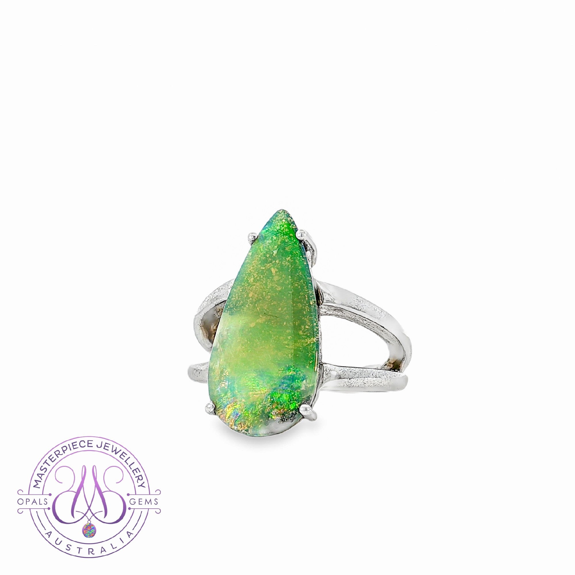 Sterling Silver Large Boulder Opal ring 24x11mm