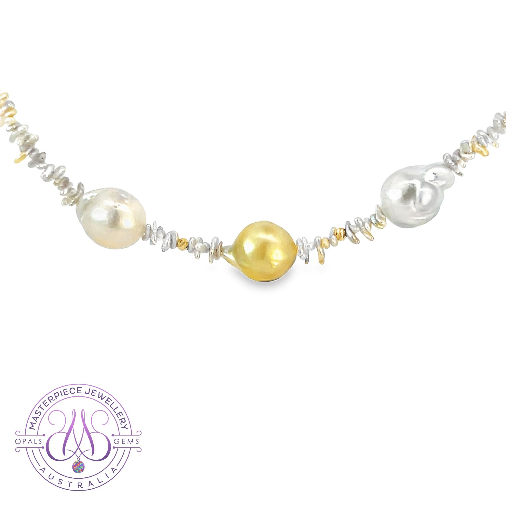 South Sea Akoya Keshi necklace