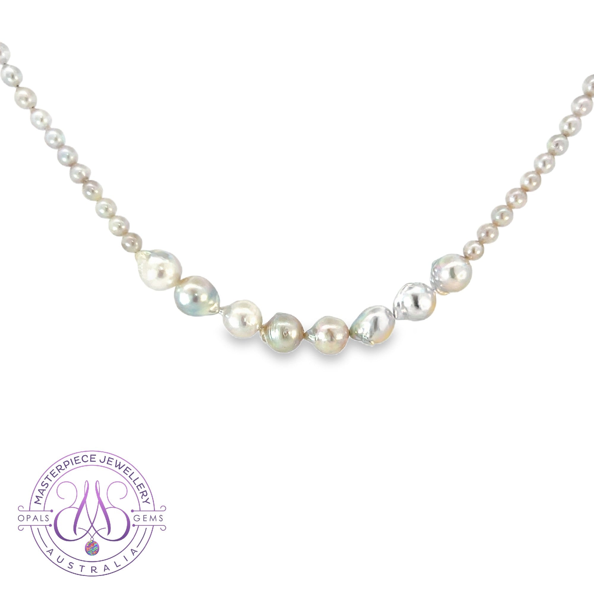Keshi Akoya strand pearls 80cm