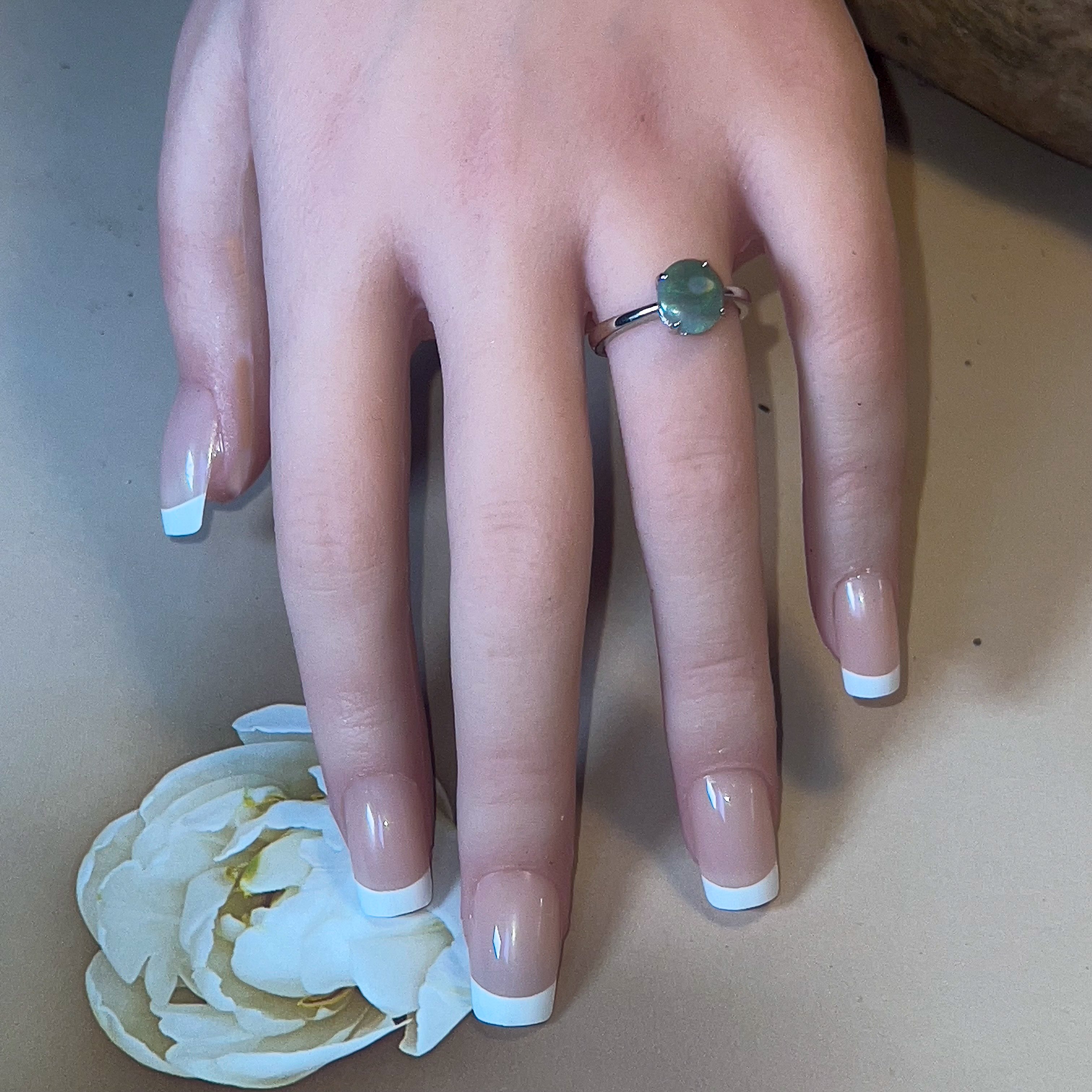 Sterling Silver Black Opal 1.29ct solitaire ring - Masterpiece Jewellery Opal & Gems Sydney Australia | Online Shop