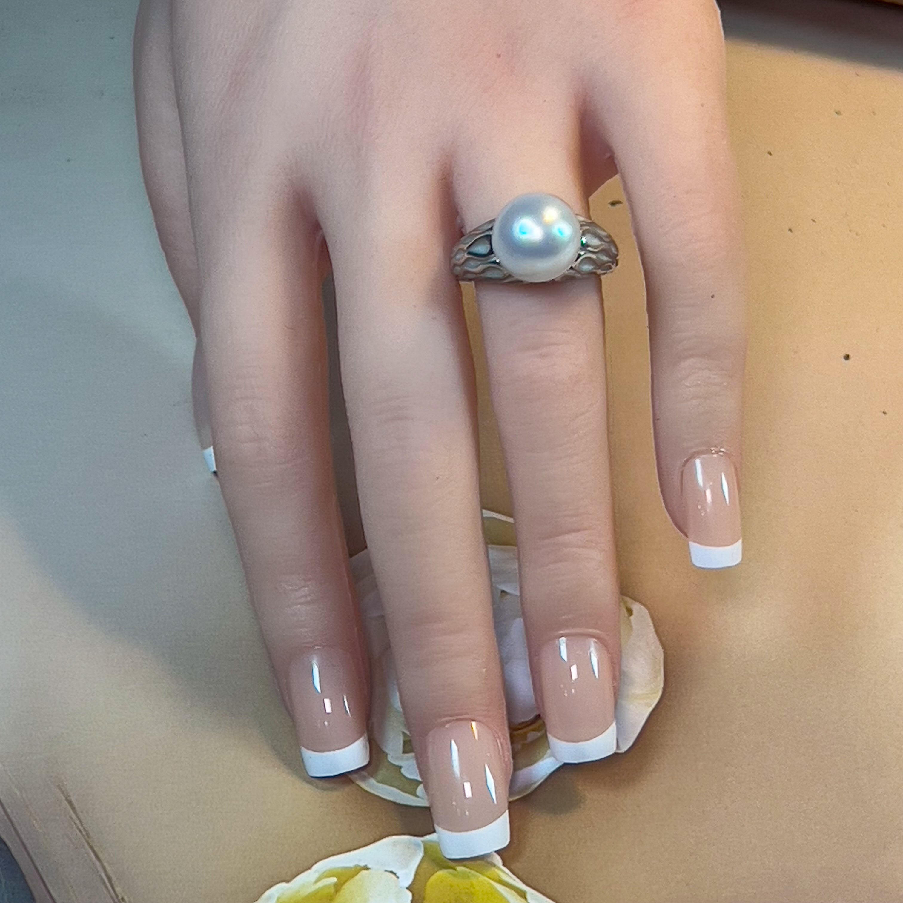 Sterling Silver 11mm South Sea Pearl solitaire ring - Masterpiece Jewellery Opal & Gems Sydney Australia | Online Shop