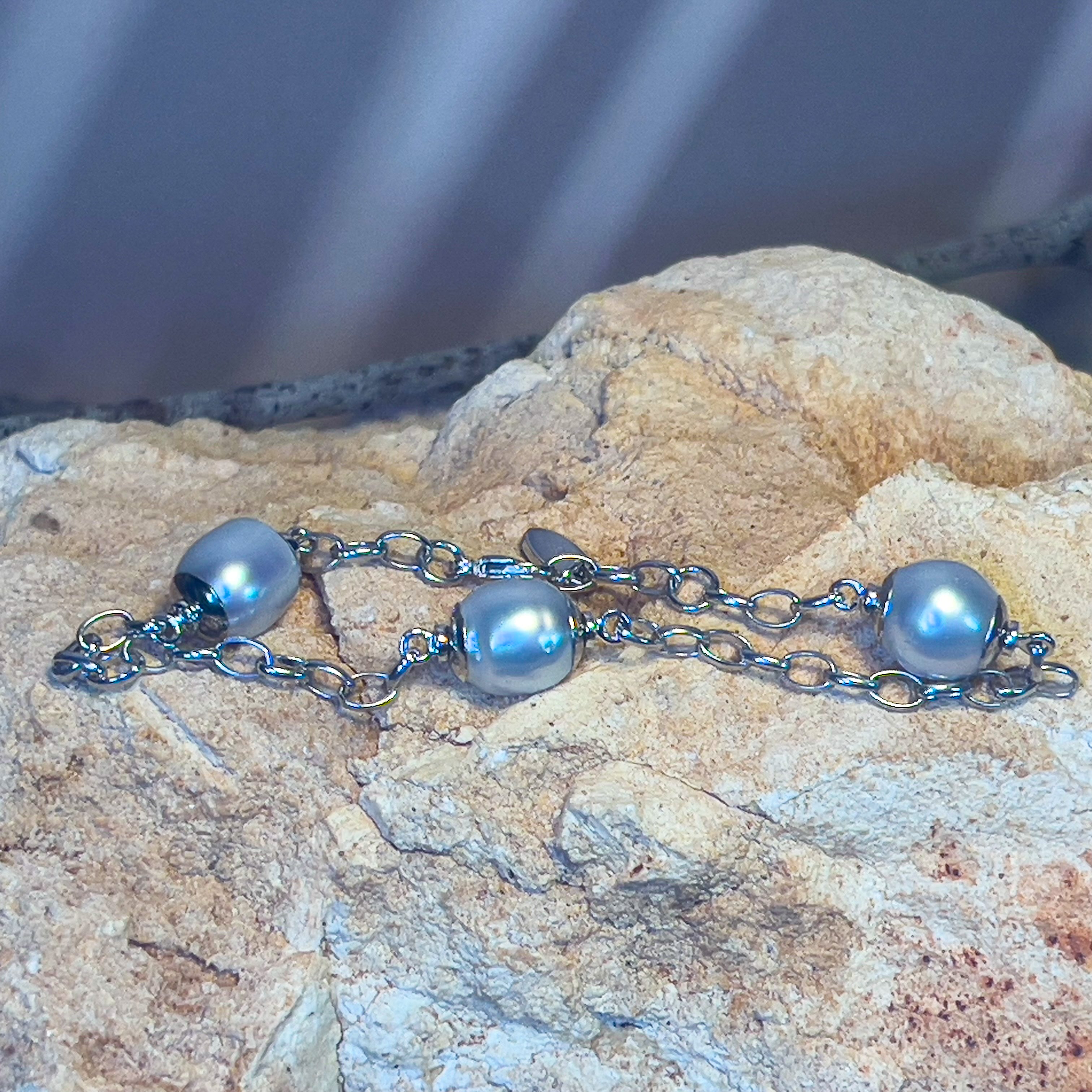 Sterling Silver South Sea 9mm Pearl bracelet - Masterpiece Jewellery Opal & Gems Sydney Australia | Online Shop