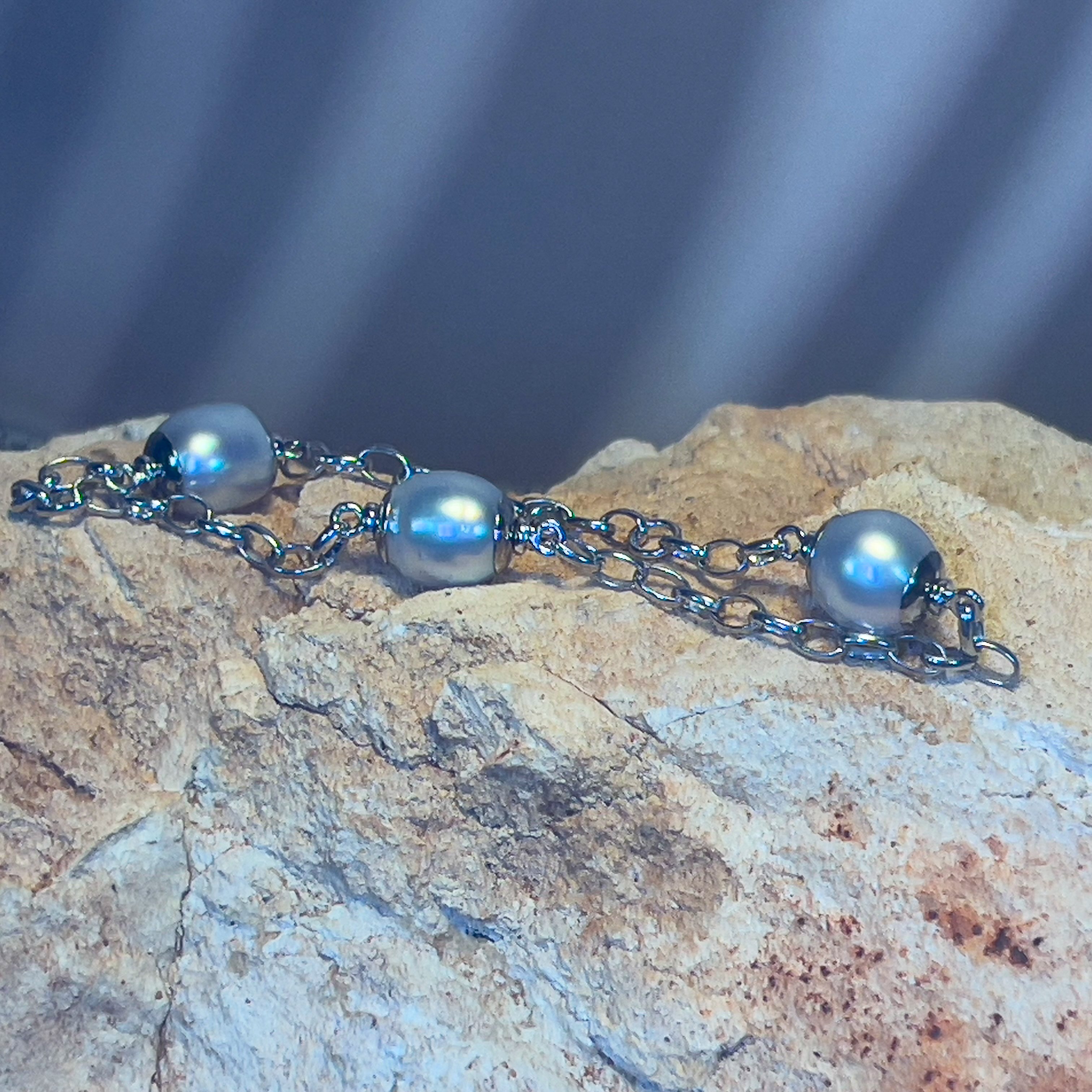 Sterling Silver South Sea 9mm Pearl bracelet - Masterpiece Jewellery Opal & Gems Sydney Australia | Online Shop