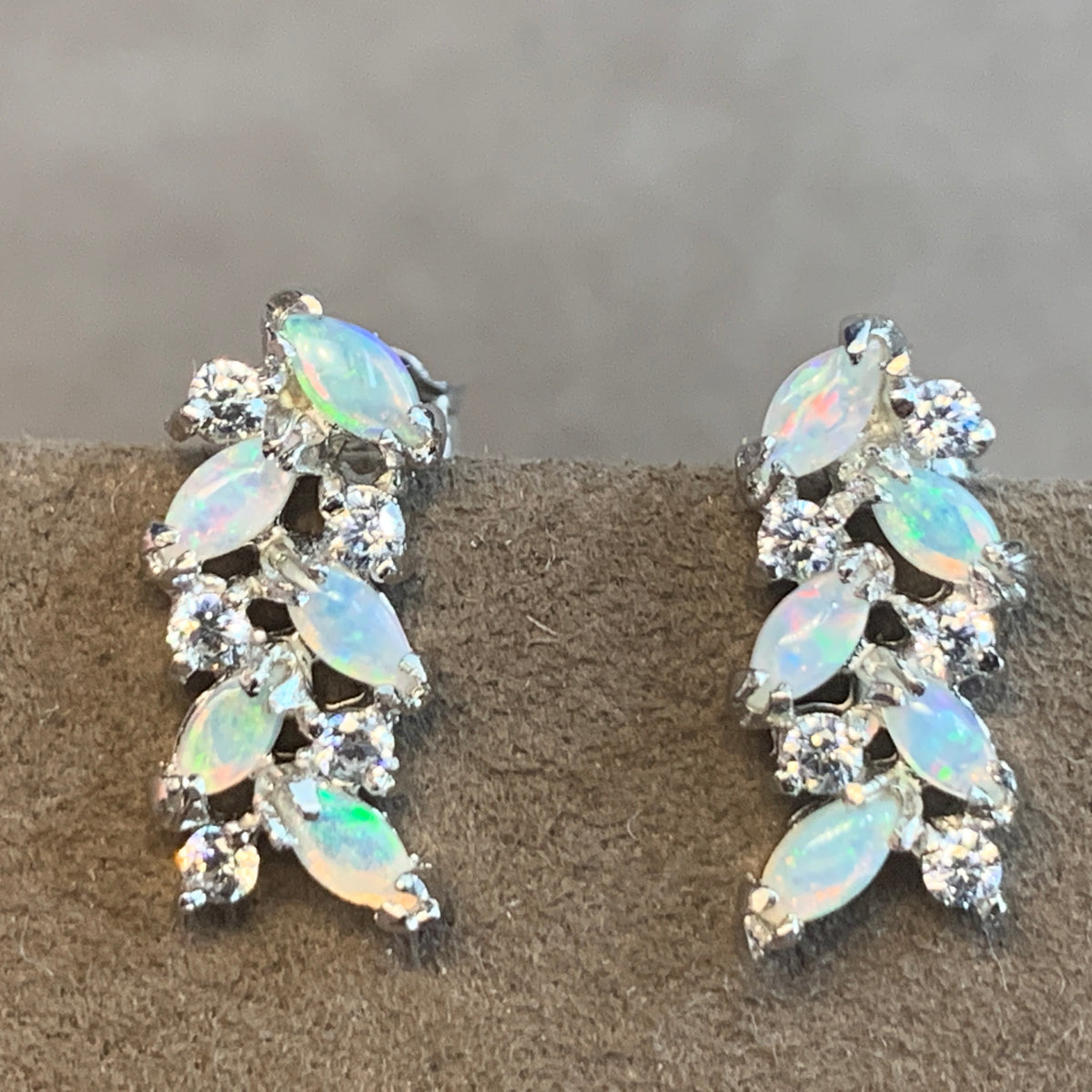 Sterling Silver Opal earrings - Masterpiece Jewellery Opal & Gems Sydney Australia | Online Shop