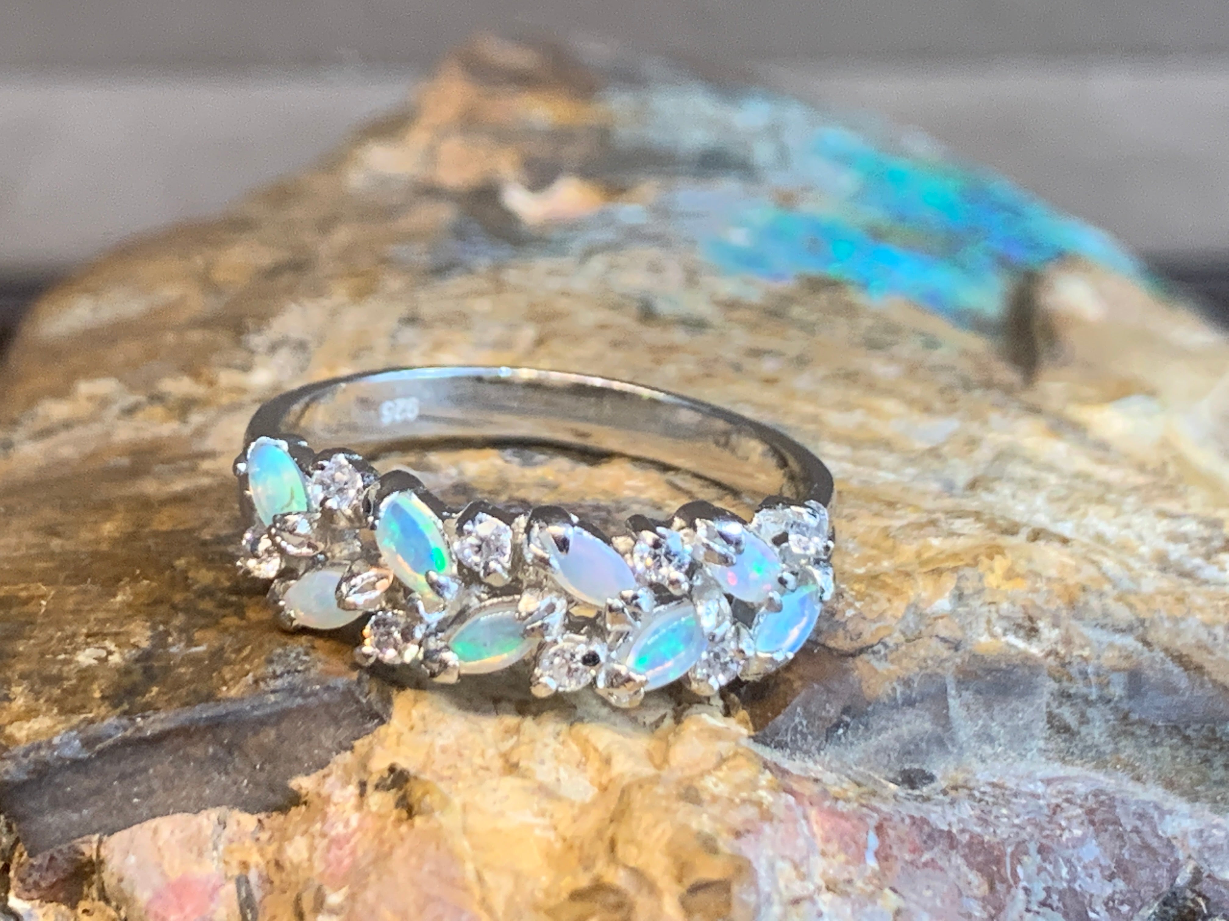 STERLING SILVER OPAL RING - Masterpiece Jewellery Opal & Gems Sydney Australia | Online Shop