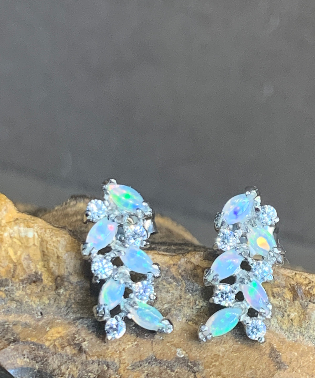 Sterling Silver Opal earrings - Masterpiece Jewellery Opal & Gems Sydney Australia | Online Shop