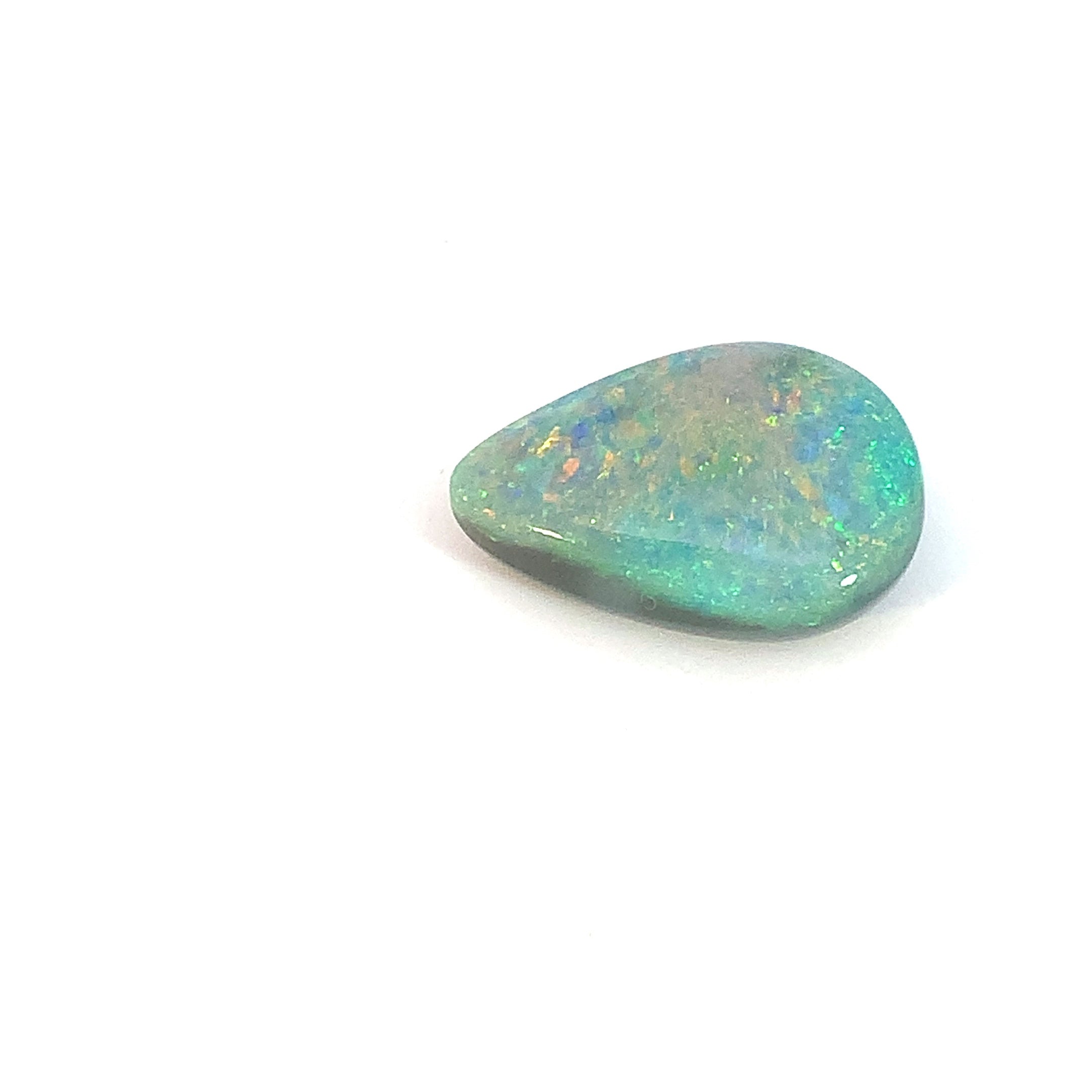 Pear Shape Black Opal Red and Green 6.8ct - Masterpiece Jewellery Opal & Gems Sydney Australia | Online Shop