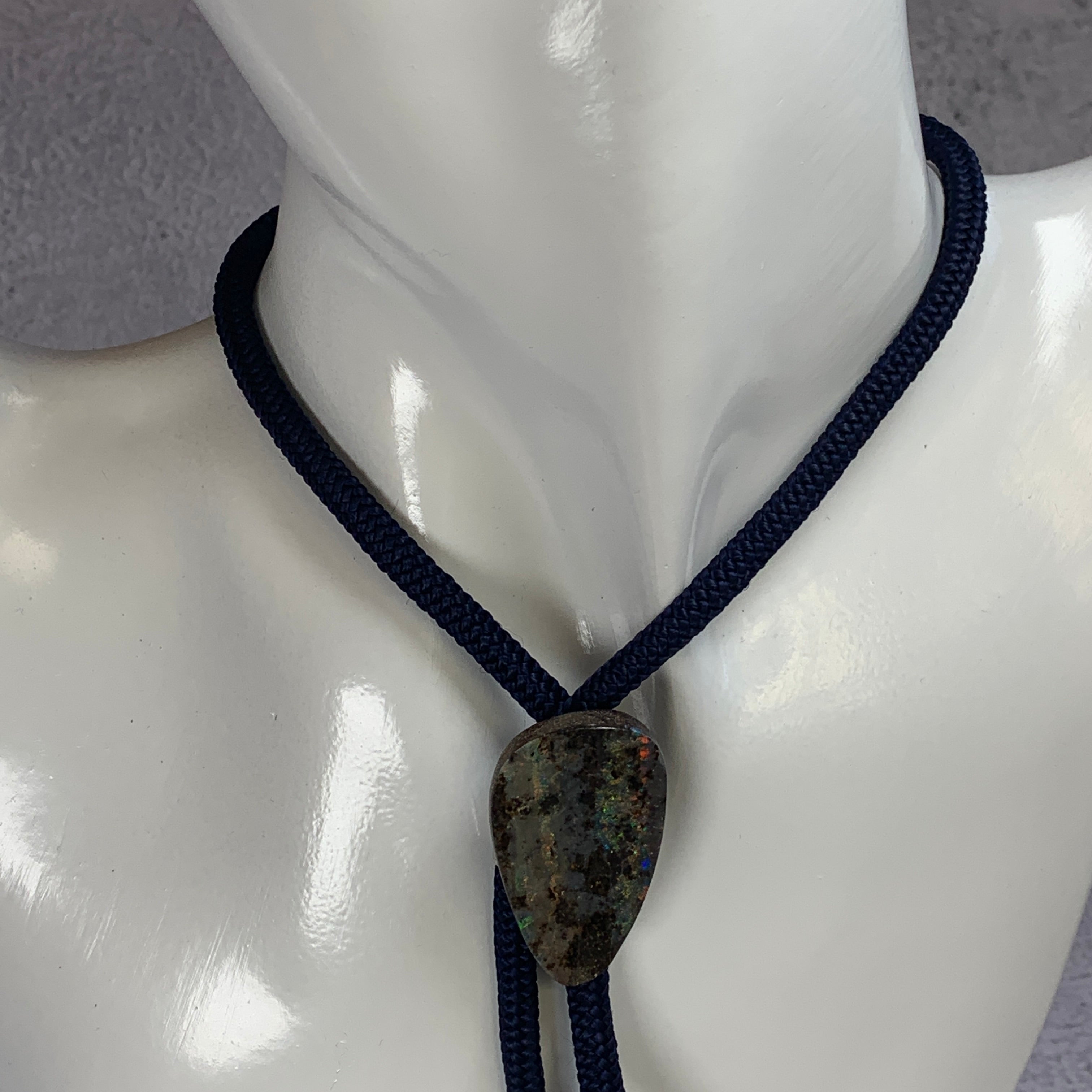 Bolo Boulder Opal and Silver tie - Masterpiece Jewellery Opal & Gems Sydney Australia | Online Shop