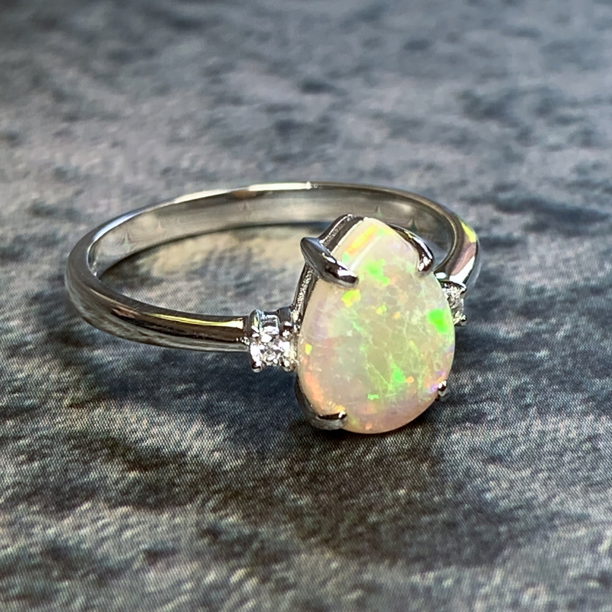 Sterling Silver Tear drop shape Dark Opal - Masterpiece Jewellery Opal & Gems Sydney Australia | Online Shop