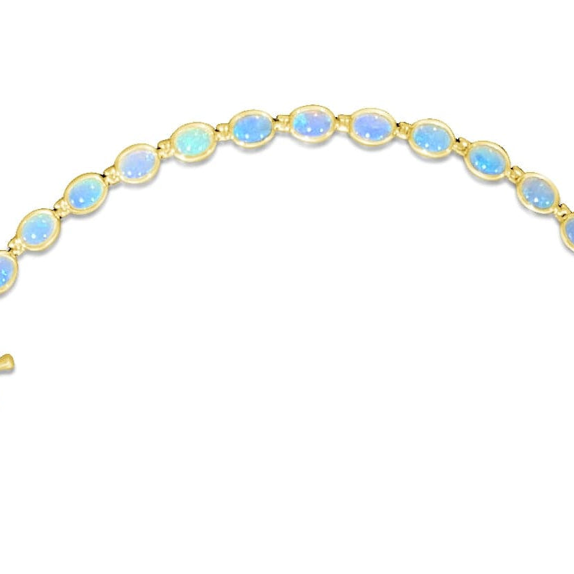 Gold Plated Sterling Silver White Opal bracelet - Masterpiece Jewellery Opal & Gems Sydney Australia | Online Shop