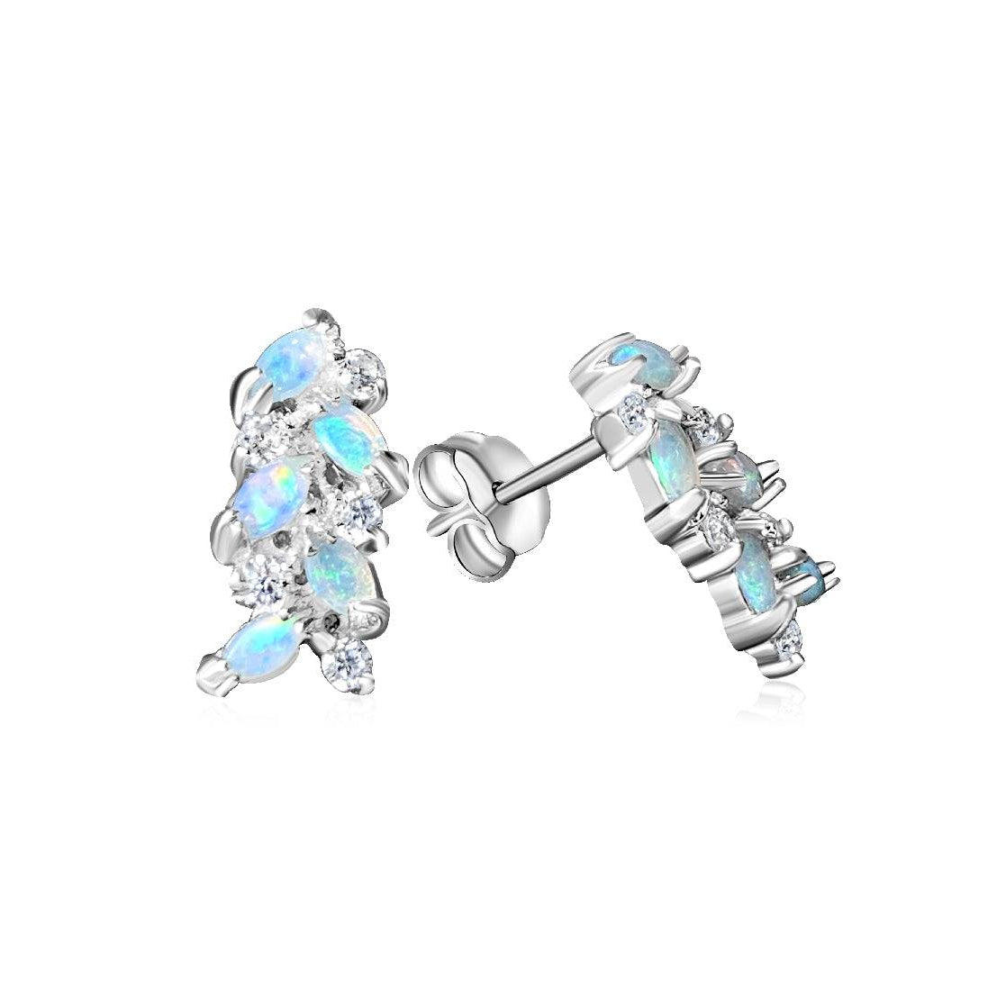 Sterling Silver Opal earrings - Masterpiece Jewellery Opal & Gems Sydney Australia | Online Shop