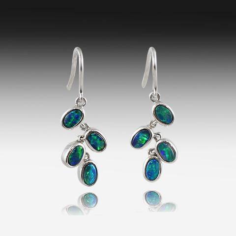 STERLING SILVER OPAL EARRINGS - Masterpiece Jewellery Opal & Gems Sydney Australia | Online Shop