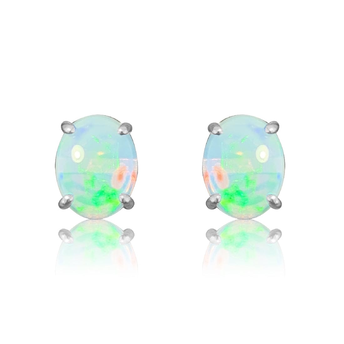 Sterling Silver Opal studs - Masterpiece Jewellery Opal & Gems Sydney Australia | Online Shop