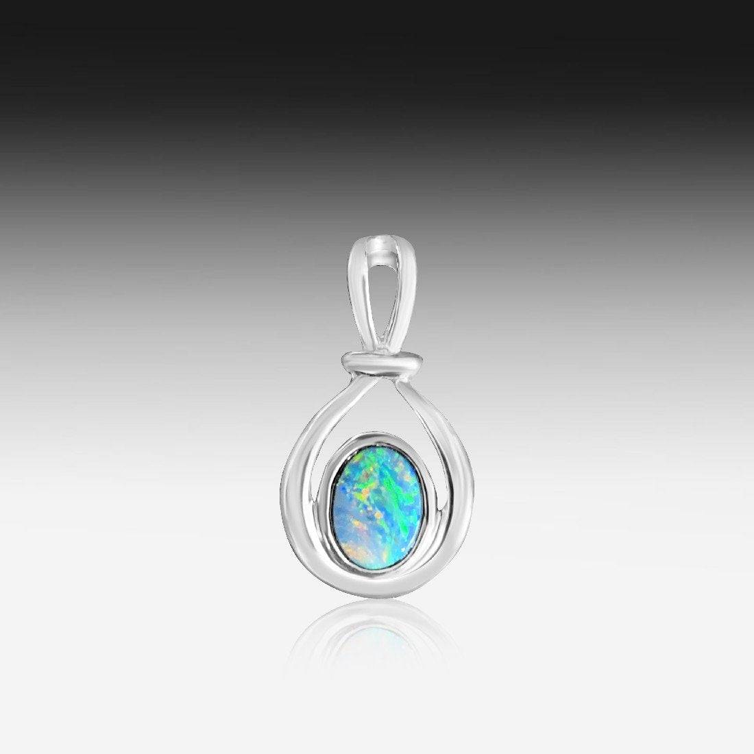 Sterling Silver Opal pendant - Masterpiece Jewellery Opal & Gems Sydney Australia | Online Shop