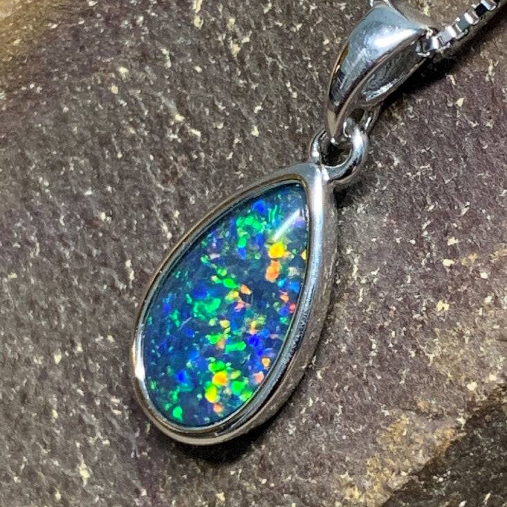 Sterling Silver Opal triplet pendant - Masterpiece Jewellery Opal & Gems Sydney Australia | Online Shop