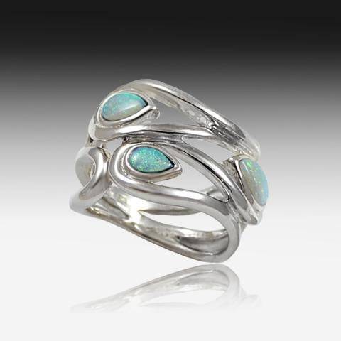 STERLING SILVER OPAL RING - Masterpiece Jewellery Opal & Gems Sydney Australia | Online Shop
