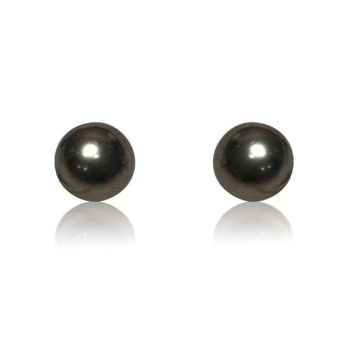 14kt White Gold Black Pearl studs - Masterpiece Jewellery Opal & Gems Sydney Australia | Online Shop
