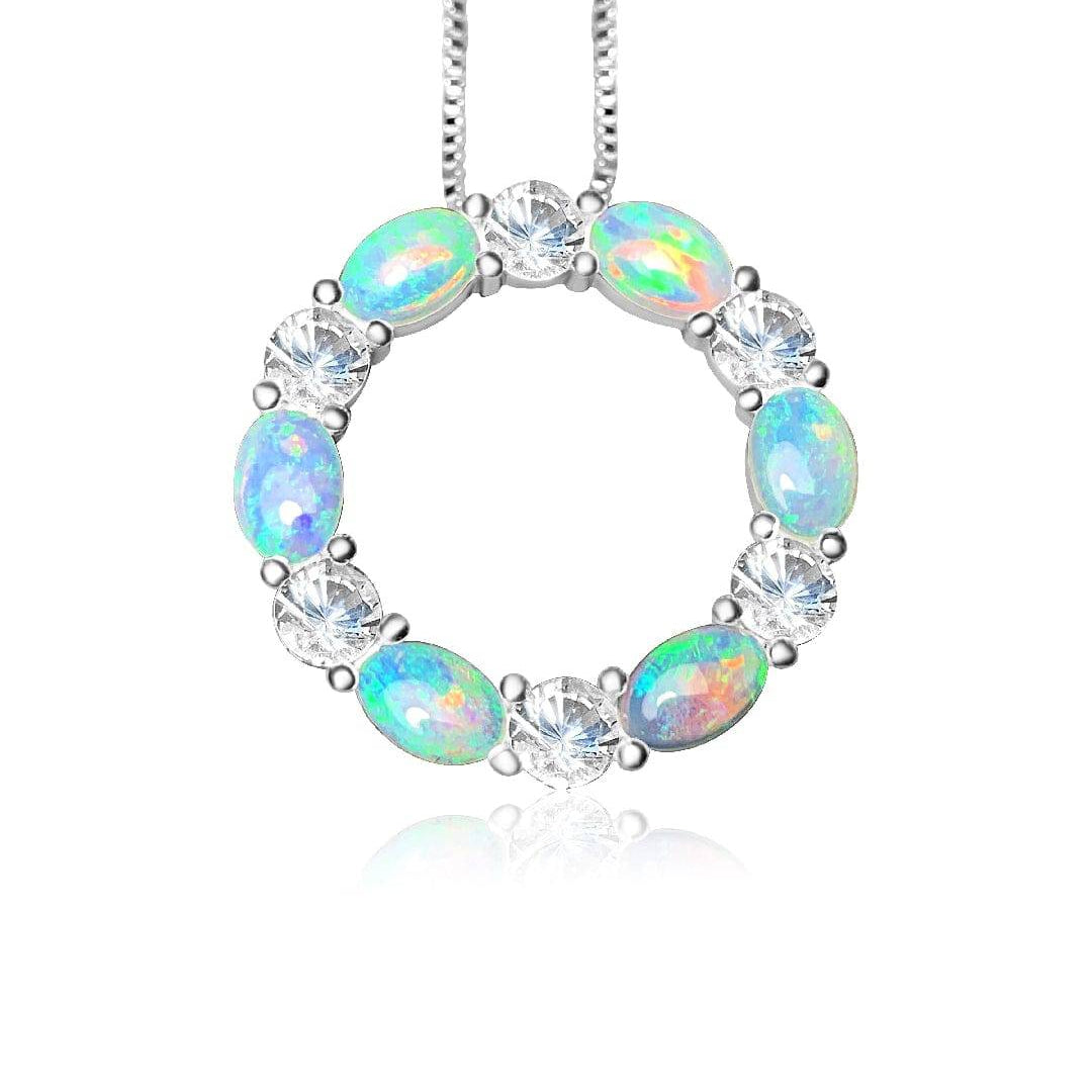 14kt White Gold circle of life - Masterpiece Jewellery Opal & Gems Sydney Australia | Online Shop