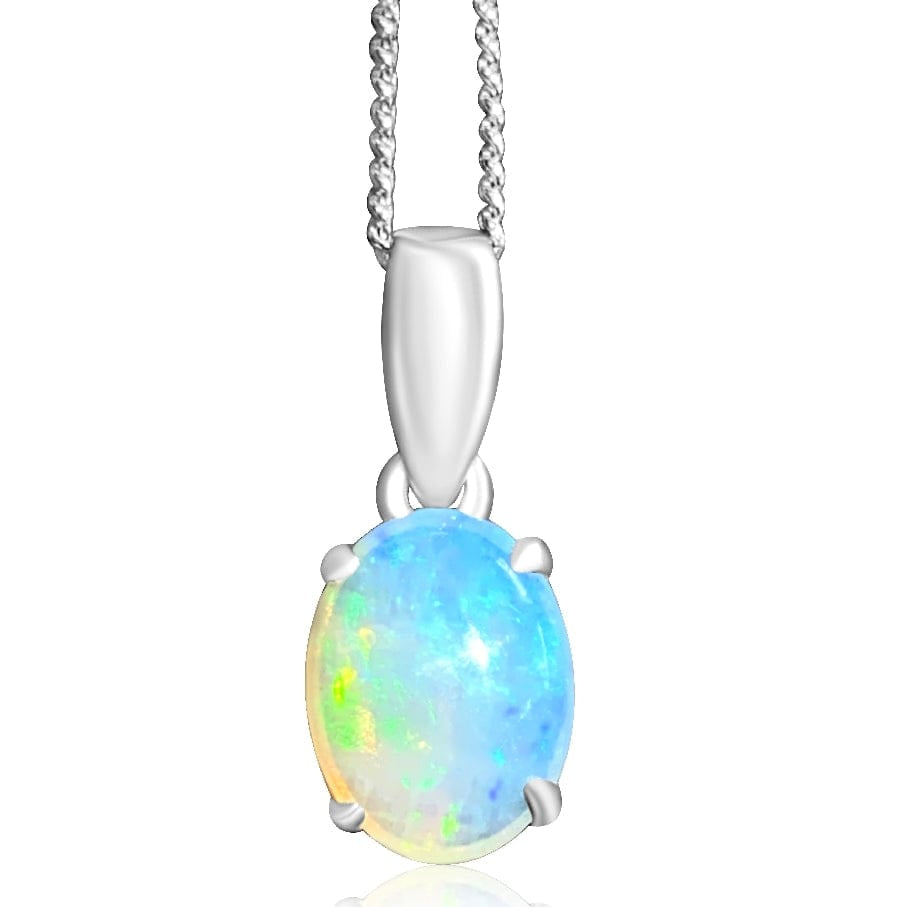 9kt White Gold Opal pendant - Masterpiece Jewellery Opal & Gems Sydney Australia | Online Shop
