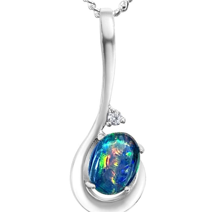 Sterling Sliver Opal triplet Pendant - Masterpiece Jewellery Opal & Gems Sydney Australia | Online Shop