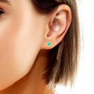 Handmade Opal Stud Earrings - Gold/Silver | Dainty & Cute | Crystal Fire Opal Jewelry | Gift for Her"4mm - Masterpiece Jewellery Opal & Gems Sydney Australia | Online Shop