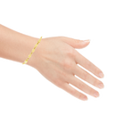 Gold plated Sterling Silver 7x5mm White Opal and ball alternating bracelet - Masterpiece Jewellery Opal & Gems Sydney Australia | Online Shop