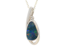 Sterling Silver Opal doublet 24x10.7mm pendant - Masterpiece Jewellery Opal & Gems Sydney Australia | Online Shop