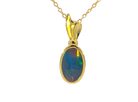 Gold Plated Silver Opal doublet 20.5x7.4mm pendant - Masterpiece Jewellery Opal & Gems Sydney Australia | Online Shop
