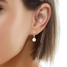 Pair of Sterling Silver 8-8.5mm Akoya pearls on huggies - Masterpiece Jewellery Opal & Gems Sydney Australia | Online Shop