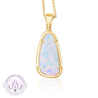 18kt Yellow Gold freeform White Opal 6.74ct pendant - Masterpiece Jewellery Opal & Gems Sydney Australia | Online Shop