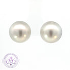 18kt White Gold South Sea 12mm studs 