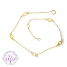 Gold plated sterling silver white opal minimalist spacer 3mm Bracelet