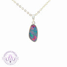 Sterling Silver bezel set Red Blue Opal doublet pendant