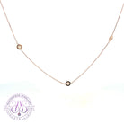 14kt Rose Gold 3.5mm Crystal Opal minimalist spacer necklace