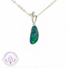 Sterling Silver Orange Yellow Blue Green freeform Opal doublet pendant