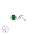 Pair of Sterling Silver 9x7mm Opal Triplet cut out earrings