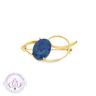 Gold Plated Silver Brooch 16x12mm Opal triplet