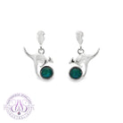 Sterling Silver Kangaroo dangling earrings 5mm opal triplets