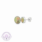 Sterling Silver Black Opal 2.54ct bezel studs