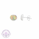 Silver Black Opal 1.67ct bezel studs