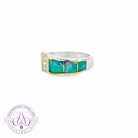 Sterling Silver Inlay modern style ring