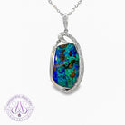 14kt White Gold Boulder Opal 27.56ct pendant