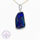 Sterling Silver Freeform 28x17mm Opal triplet pendant
