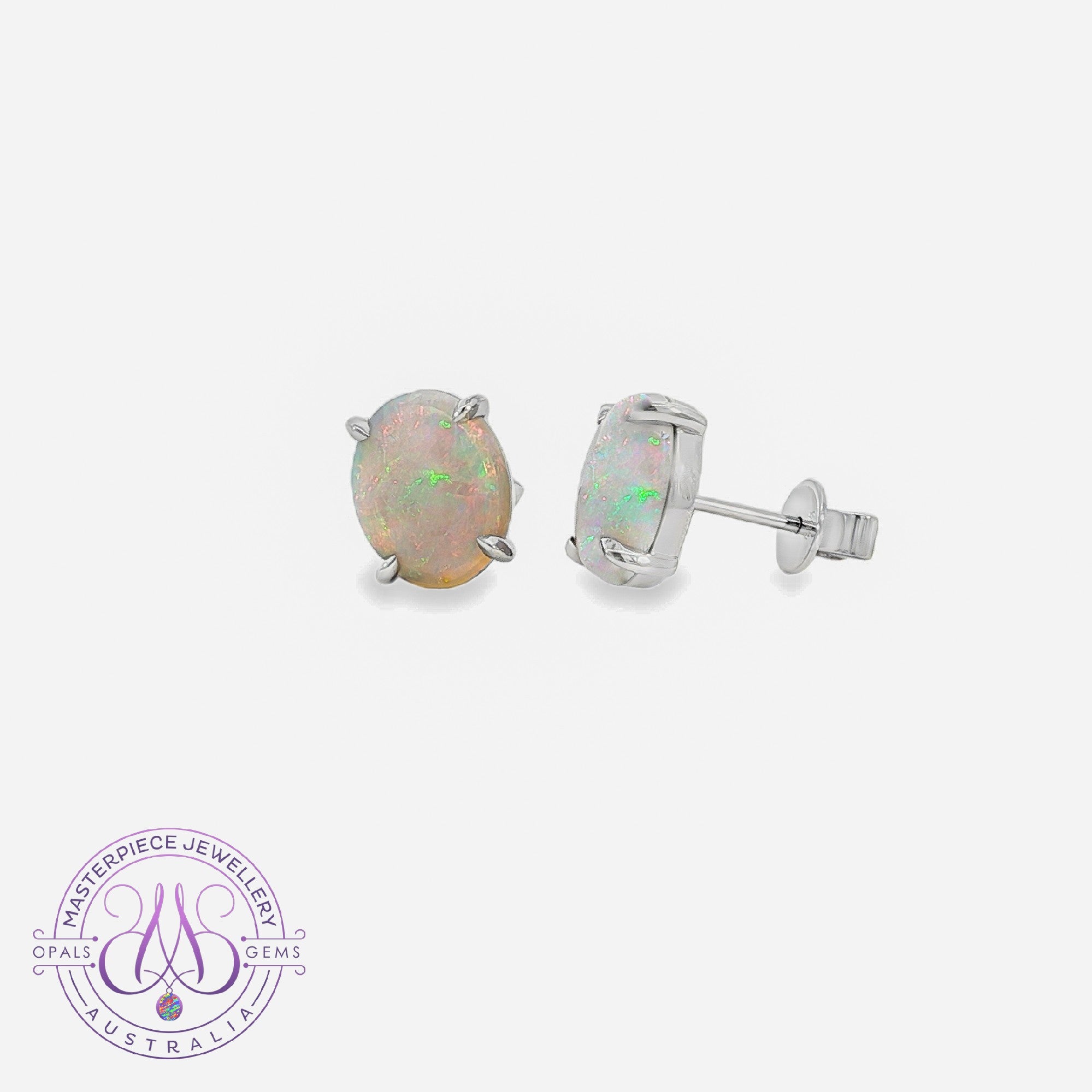 14kt White Gold Black Opal 3.29ct suds