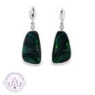 Sterling Silver Freeform 8.4ct Opal doublet dangling earrings
