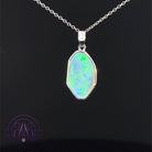Sterling Silver Crystal Opal 2.85ct pendant