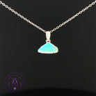 Sterling Silver Crystal Opal 0.9ct Traingular pendant